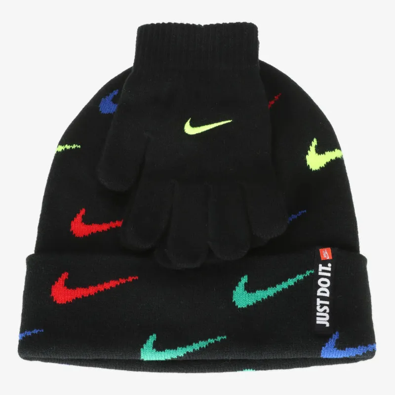 Nike SWOOSH REPEAT BEANIE SET 