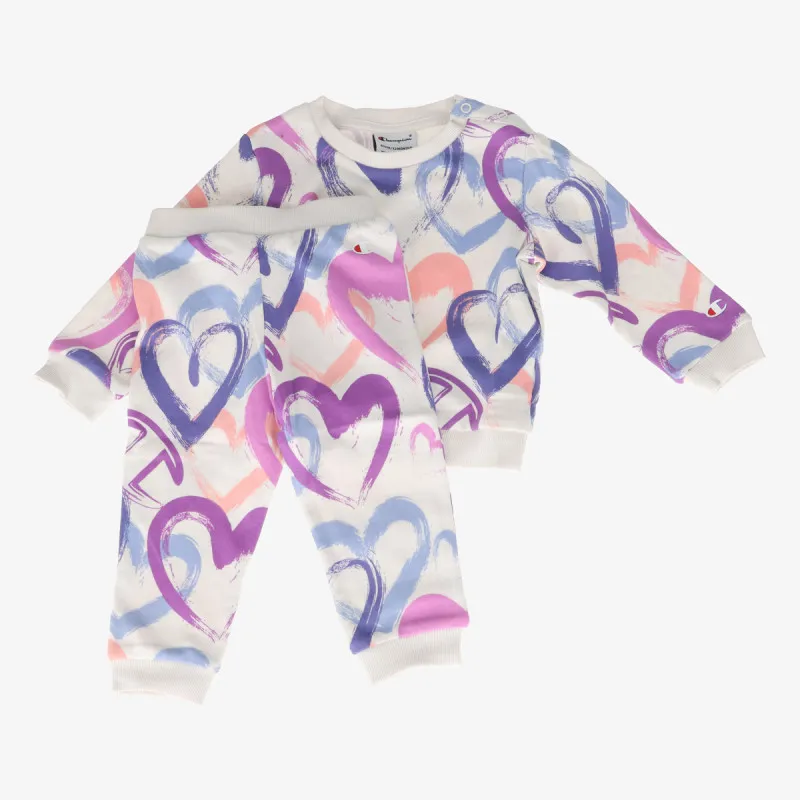 CHAMPION ALL OVER HEART CUFFED SWEATSUIT 
