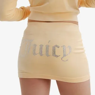 JUICY COUTURE JUICY COUTURE VELOUR TUBE SKIRT W/ DIAMANTE 