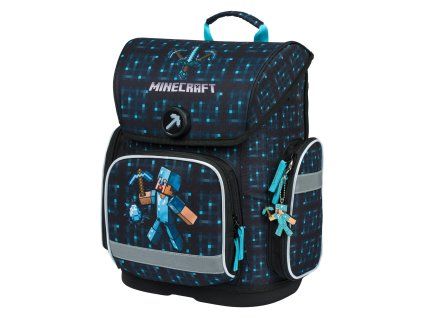 Školní aktovka Baagl Ergo Minecraft Blue Axe