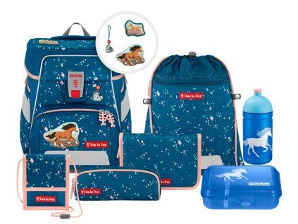 Školní aktovka SPACE pro prvňáčky - 8-dílný set, Step by Step Wild Horse Ronja