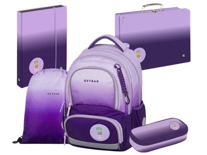 Školní batoh OXY NEXT Ombre Purple 2025 ve velkém setu