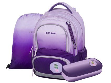 Školní batoh OXY NEXT Ombre Purple 2025 v malém setu