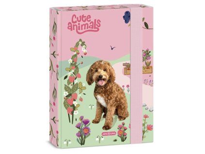 Ars Una box na sešity A5 pro holky – Doggie se štěňátkem