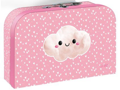 Dětský kufřík Stil Cloud – růžový školní kufřík s obláčky 35 cm