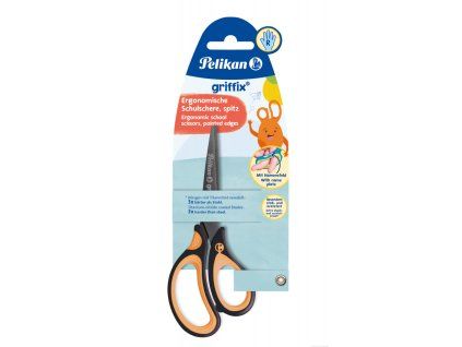 Nůžky Pelikan Griffix pro praváky 15 cm – černé, titanová čepel