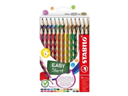 STABILO EASYcolors pastelky – sada 24 ks pro leváky
