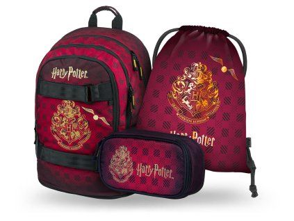 Školní set Baagl Skate – Harry Potter Bradavice, vínový