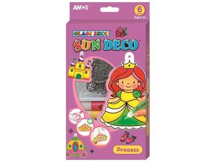 Barvy na sklo – sada Princezny (6 barev + 6 sklíček)