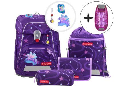 Školní aktovka Step by Step FIT Pegasus Emily – 5dílný set, AGR certifikát
