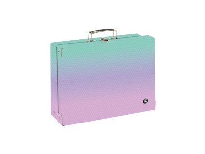 Dětský kufřík na výtvarné potřeby OXY NEXT Ombre Pink – hranatý A4, lamino