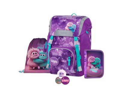 Školní batoh pro prvňáčky Oxybag OXY SKY Monster – školní set 4 ks