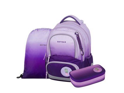 Školní batoh Oxybag OXY NEXT Purple – školní set 3 ks