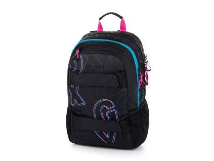 Studentský batoh + etue OXY Sport Font Neon