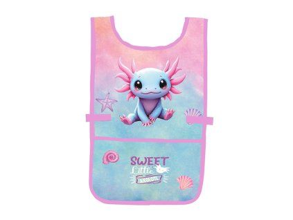 Dětská zástěra pončo na výtvarnou výchovu Axolotl