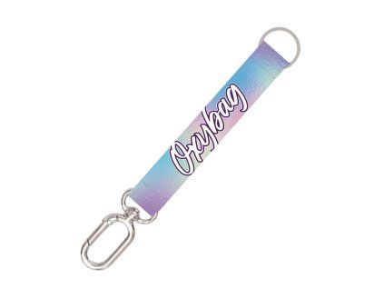 Klíčenka s karabinkou Oxybag Holographic – krátká látková