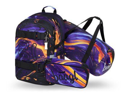 Školní set Baagl Skate Vibe – 3dílný set pro holky