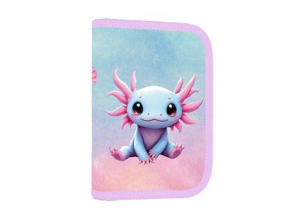 Školní penál Oxybag Axolotl – 1 patro, 2 chlopně, prázdný