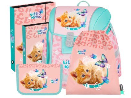 Školní set pro prvňáčky Oxybag Premium Light Kočka Little Kitty – set 5 ks