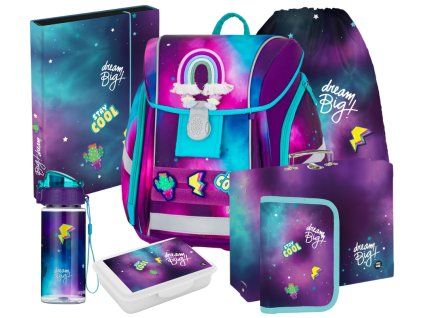 Školní set pro prvňáčky Oxybag Premium Light Dream – batoh a doplňky 7 ks