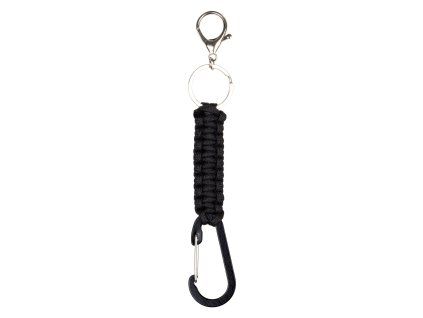 Reflexní přívěsek na batoh Paracord černý