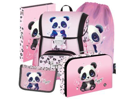 Školní set pro prvňáčky Oxybag PREMIUM Panda – 5 dílný set