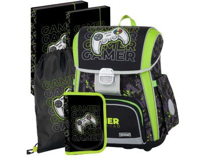Školní set pro prvňáčky Oxybag PREMIUM Gamer – 5 dílný set
