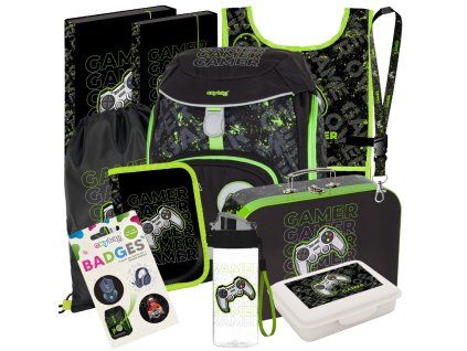 Školní set pro prvňáčky Oxybag SHERPY Gamer – 11 dílný set