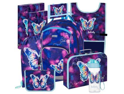 Školní set pro prvňáčky Oxybag OXY GO Motýl – 9 dílný set