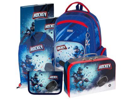 Školní set pro prvňáčky Oxybag OXY GO Hokej – 6 dílný set