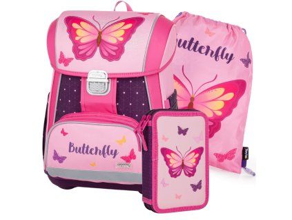 Školní set pro prvňáčky Oxybag PREMIUM Motýl – 3dílný set