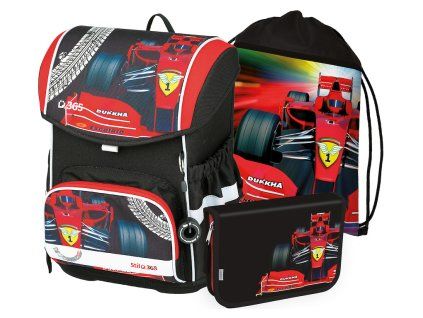 Školní set Stil Formula – aktovka, penál a sáček pro 1.–3. třídu