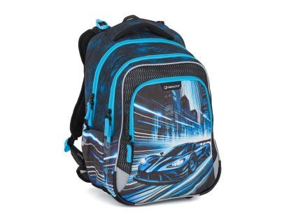 Školní batoh pro prvňáčky Bagmaster LUMI 26 C auto