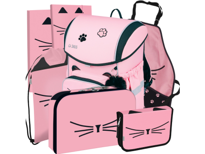 Školní aktovka Stil Cat Lady – velký set 7 dílů