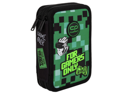 Školní penál 2 zipy CoolPack Jumper Game Zone vybavený