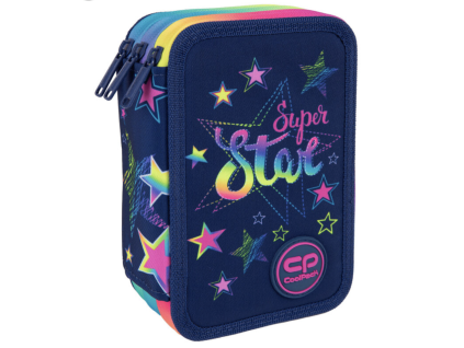 Školní třípatrový penál CoolPack Jumper Stars – vybavený