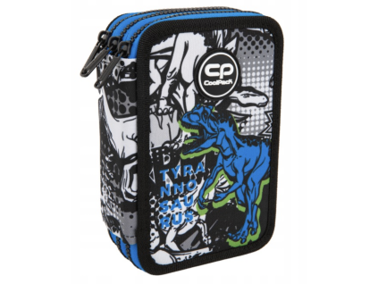 Školní třípatrový penál CoolPack Jumper T-Rex – vybavený