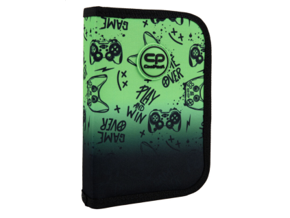 Školní penál Clipper Game Over Gradient Green – 1 zip, prázdný