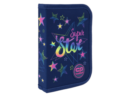 Penál 1 zip Clipper STARS – školní penál s klopami bez výbavy