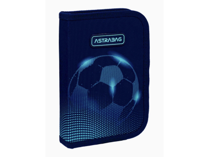 Penál 1 zip Clipper FOOTBALL LIGHT – školní penál s klopami bez výbavy
