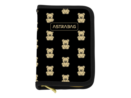 Školní penál TEDDY 1 zip – penál do školy s klopami bez výbavy