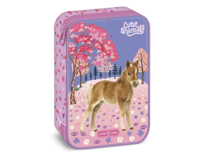 Velký penál Ars Una Cute Animals – kůň s klopou