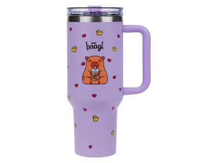Termohrnek Baagl B-Cup Kapybara 1,18 l fialový