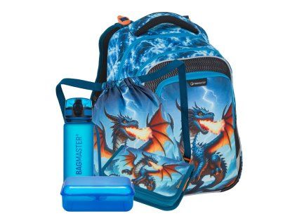 Velký školní set Bagmaster LUMI 26 D drak pro prvňáčky