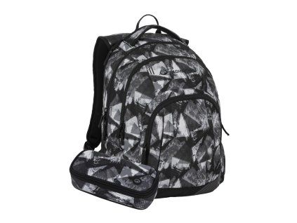 Studentský školní set Bagmaster LINCOLN 26 A černo-bílý