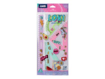 Sada flexibilních pravítek LOKI 4 ks s nálepkami
