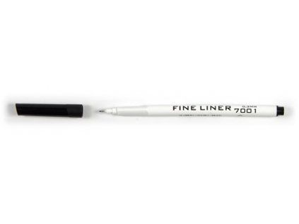 Popisovač fine liner černý trojhranný