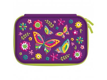 Penál do školy - obrázek v 3D - Clover 1 zip prázdný