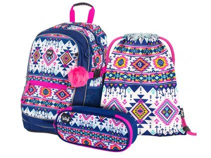 Školní batoh Baagl v setu - Boho