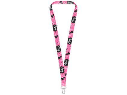 privesek na klice dlouhy lanyard ruzovy 9
